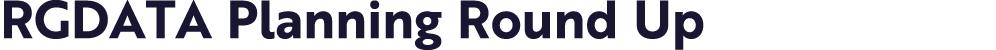 RGDATA Planning Round Up