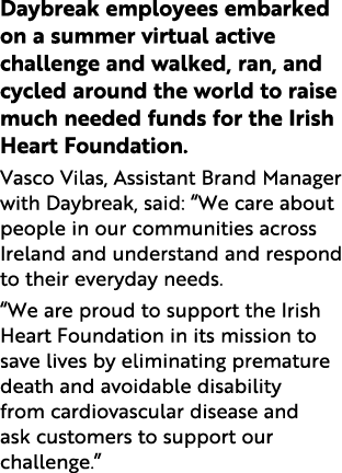 Daybreak employees embarked on a summer virtual active challenge and walked, ran, and cycled around the world to rais   