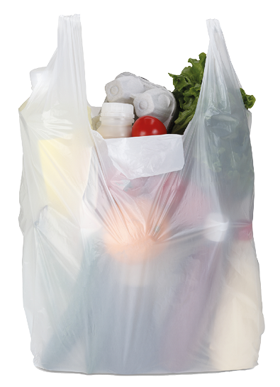 White plastic bag on white background  Clipping path included 