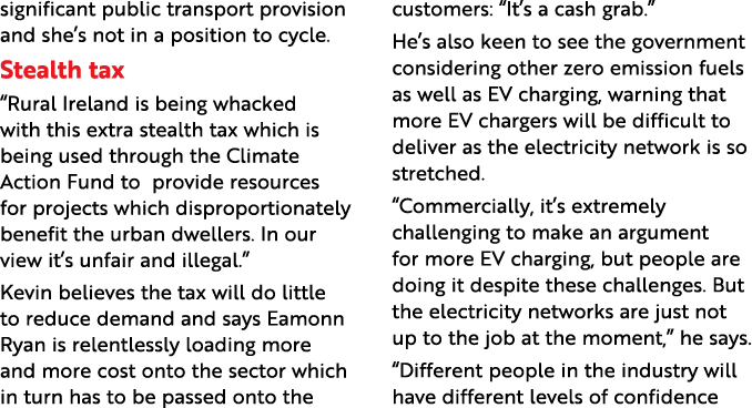 significant public transport provision and she s not in a position to cycle  Stealth tax  Rural Ireland is being whac   