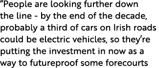  People are looking further down the line - by the end of the decade, probably a third of cars on Irish roads could b   
