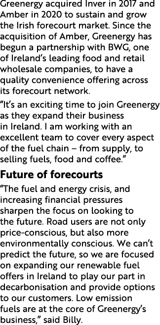 Greenergy acquired Inver in 2017 and Amber in 2020 to sustain and grow the Irish forecourt market. Since the acquisit...