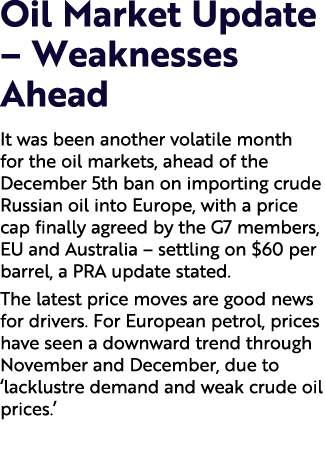 Oil Market Update – Weaknesses Ahead It was been another volatile month for the oil markets, ahead of the December 5t...