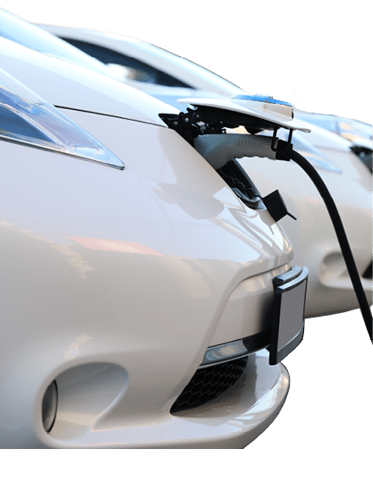 Charging modern electric cars from station outdoors