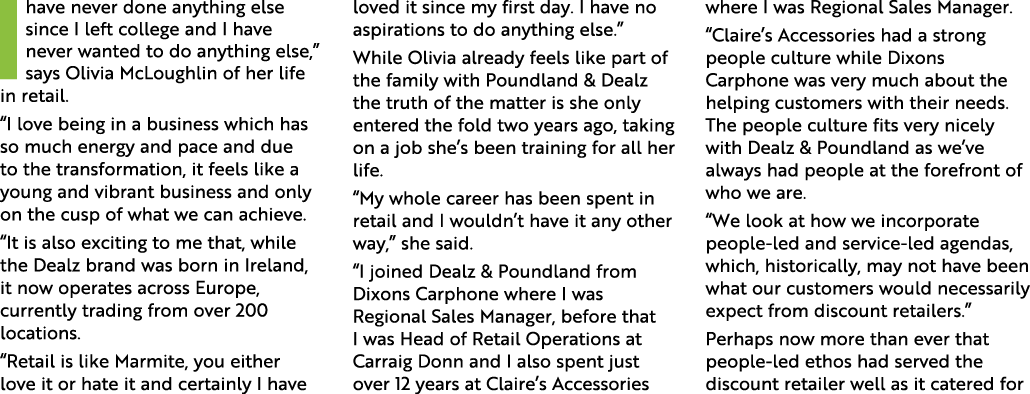 I have never done anything else since I left college and I have never wanted to do anything else,  says Olivia McLoug   