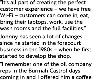  It s all part of creating the perfect customer experience   we have free Wi-Fi   customers can come in, eat, bring t   