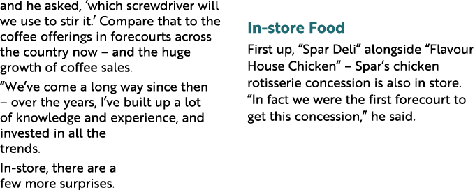 and he asked,  which screwdriver will we use to stir it   Compare that to the coffee offerings in forecourts across t   