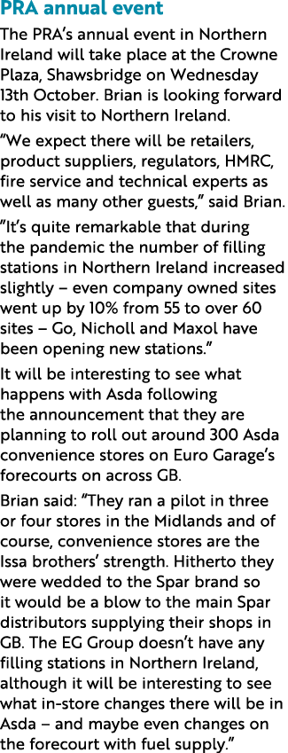 PRA annual event The PRA s annual event in Northern Ireland will take place at the Crowne Plaza, Shawsbridge on Wedne   
