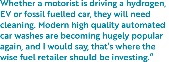 Whether a motorist is driving a hydrogen, EV or fossil fuelled car, they will need cleaning  Modern high quality auto   