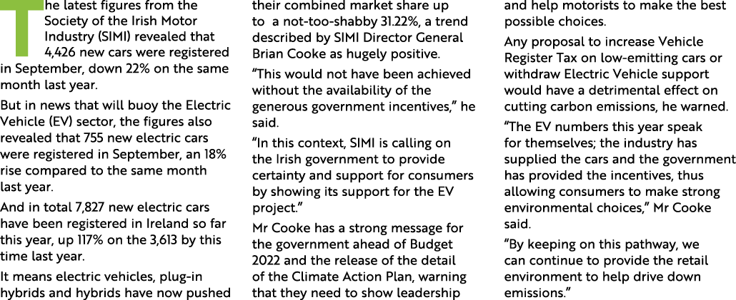 The latest figures from the Society of the Irish Motor Industry (SIMI) revealed that 4,426 new cars were registered i   