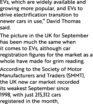 EVs, which are widely available and growing more popular, and EVs to drive electrification transition to newer cars i   