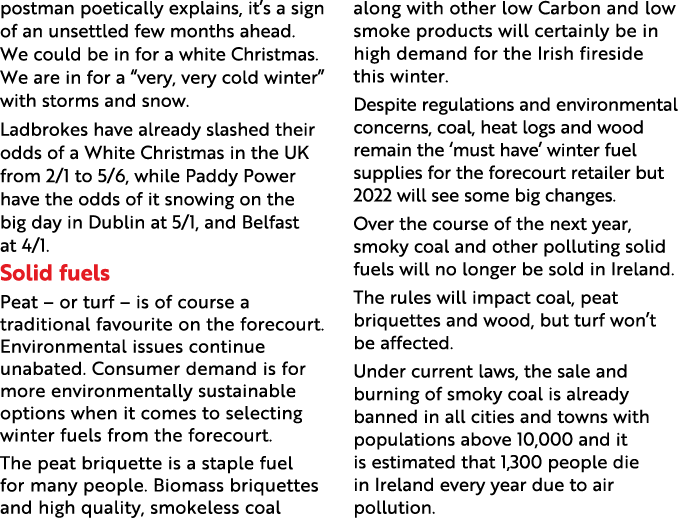 postman poetically explains, it s a sign of an unsettled few months ahead We could be in for a white Christmas  We ar   