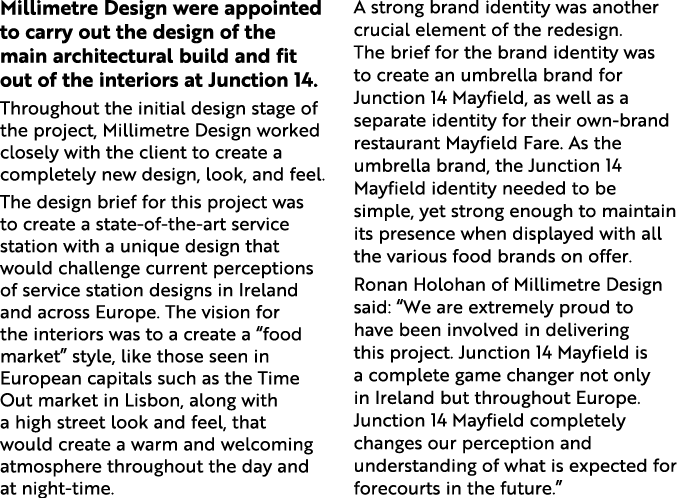 Millimetre Design were appointed to carry out the design of the main architectural build and fit out of the interiors   