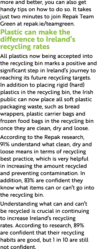 more and better, you can also get handy tips on how to do so  It takes just two minutes to join Repak Team Green at r   