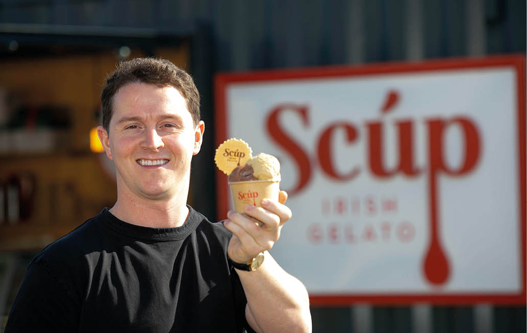 XX Ciara McDonnell 22/7/2022 Will Devereux outside his ice cream shop Sc p on Wexford quayfront. Photo; Mary Browne