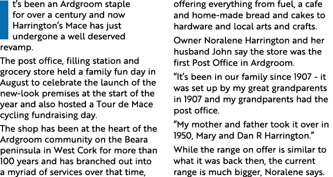 It’s been an Ardgroom staple for over a century and now Harrington’s Mace has just undergone a well deserved revamp. ...