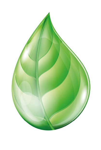Drop like a green leaf dripping from Fuel handle pump nozzle with hose. Bio fuel icon. Green eco fuel pump. Petrol station sign. Ecological fuel concept. Vector illustration.