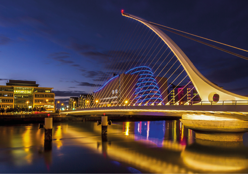 the harp bridge Dublin city