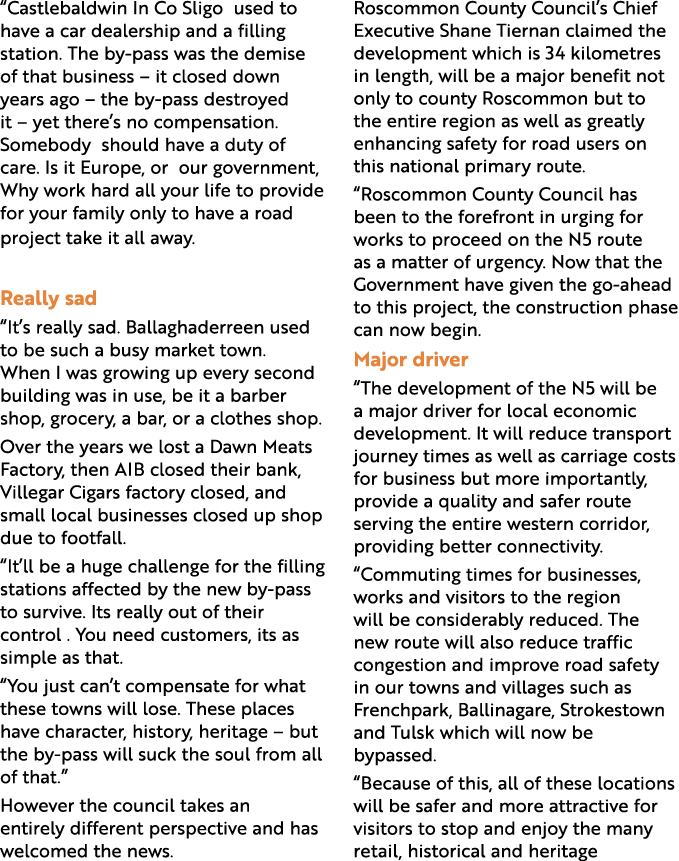“Castlebaldwin In Co Sligo used to have a car dealership and a filling station. The by pass was the demise of that bu...
