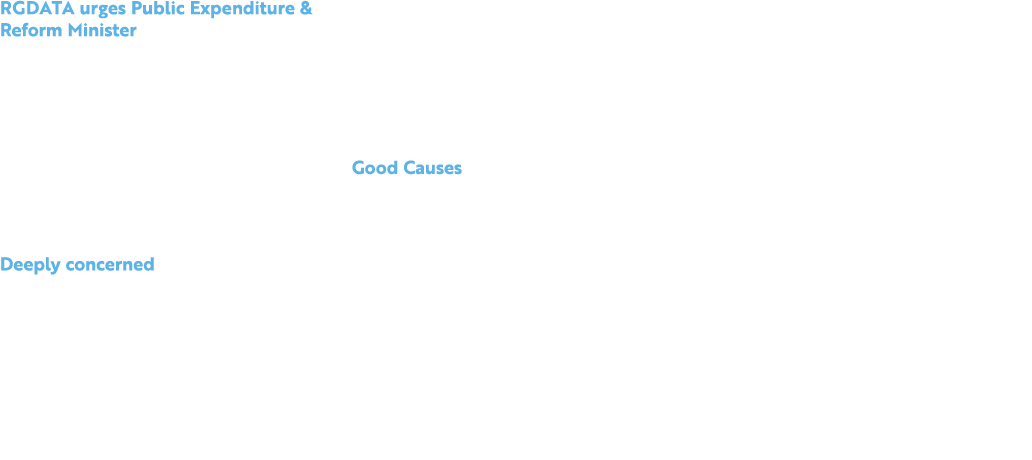 RGDATA urges Public Expenditure & Reform Minister RGDATA has written to Minister Paschal Donohoe asking him to addres...