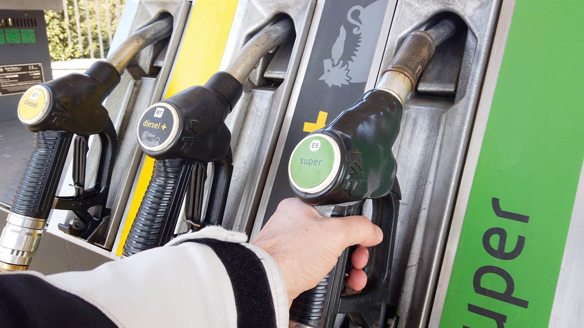 Europe, Italy , Milan March 2022 - Increase in the cost of gasoline in italian petrol pump station - more than 2 ‚¬ liter for Diesel and Super after star of war  Ukraine - Russia 