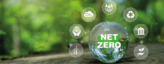 Net zero icon and carbon neutral concept.Net Zero Emissions Goals Weather neutral long-term strategy.Green background.