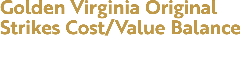 Golden Virginia Original Strikes Cost/Value Balance New 40g Pouch