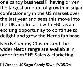 one candy business[1] having driven the largest amount of growth in sugar confectionery in the US market over the las...
