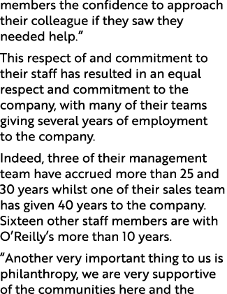 members the confidence to approach their colleague if they saw they needed help.” This respect of and commitment to t...