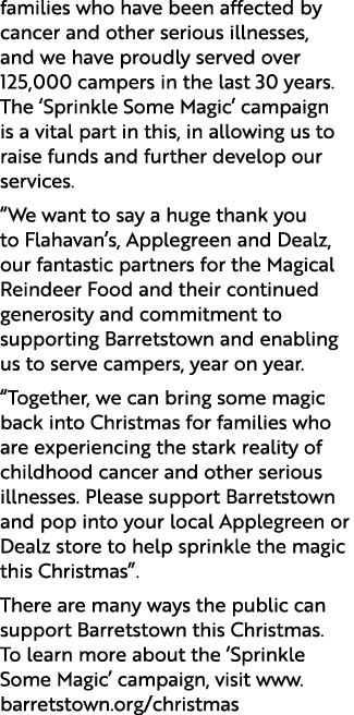 families who have been affected by cancer and other serious illnesses, and we have proudly served over 125,000 camper...