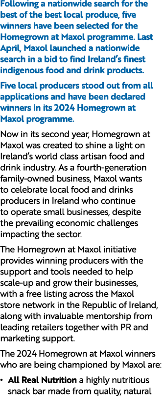 Following a nationwide search for the best of the best local produce, five winners have been selected for the Homegro...