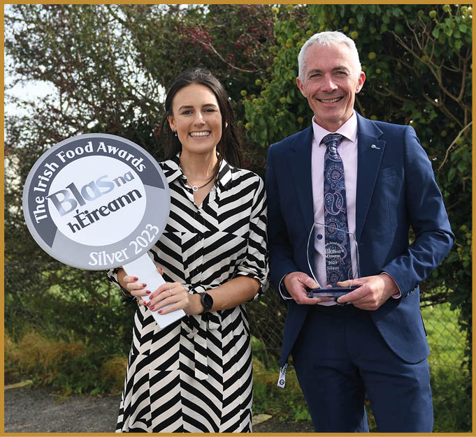 Paul Cullinane, Panelto Foods, Longford, with Niamh Barber (Musgrave). (Supervalu and Centra)