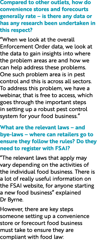 Compared to other outlets, how do convenience stores and forecourts generally rate – is there any data or has any res...