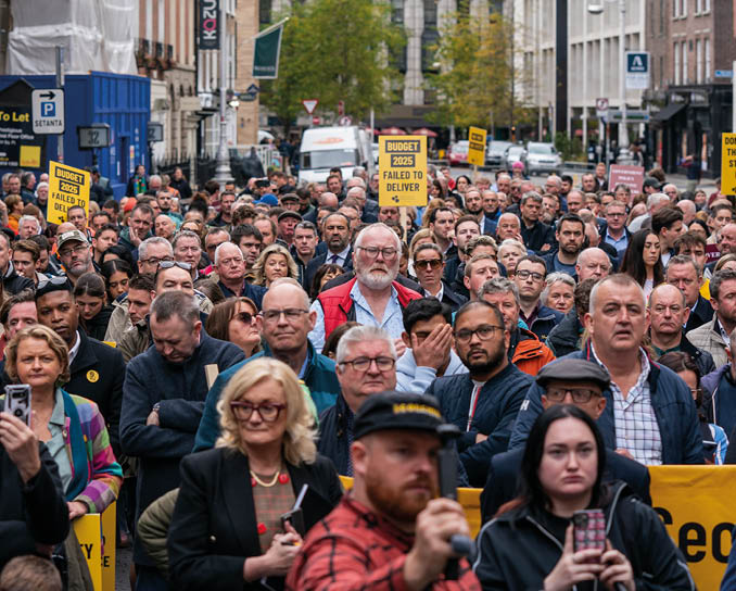 15th October 2024; D il March to protest lack of SME supports in Budget 2025.  Photo by Siobhan Taylor