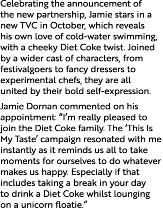 Celebrating the announcement of the new partnership, Jamie stars in a new TVC in October, which reveals his own love ...