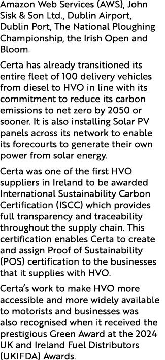 Amazon Web Services (AWS), John Sisk & Son Ltd., Dublin Airport, Dublin Port, The National Ploughing Championship, th...