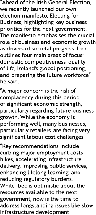 “Ahead of the Irish General Election, we recently launched our own election manifesto, Electing for Business, highlig...