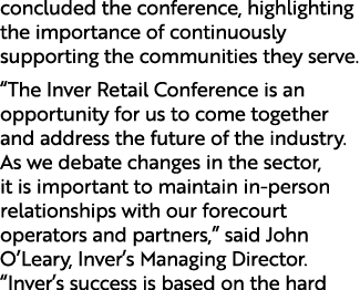 concluded the conference, highlighting the importance of continuously supporting the communities they serve. “The Inv...