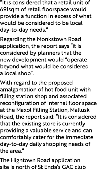 “It is considered that a retail unit of 691sqm of retail floorspace would provide a function in excess of what would ...
