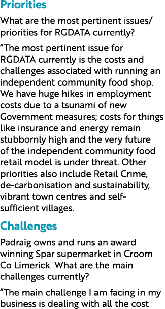 Priorities What are the most pertinent issues/priorities for RGDATA currently? “The most pertinent issue for RGDATA c...