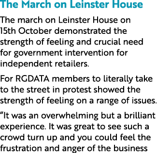 The March on Leinster House The march on Leinster House on 15th October demonstrated the strength of feeling and cruc...