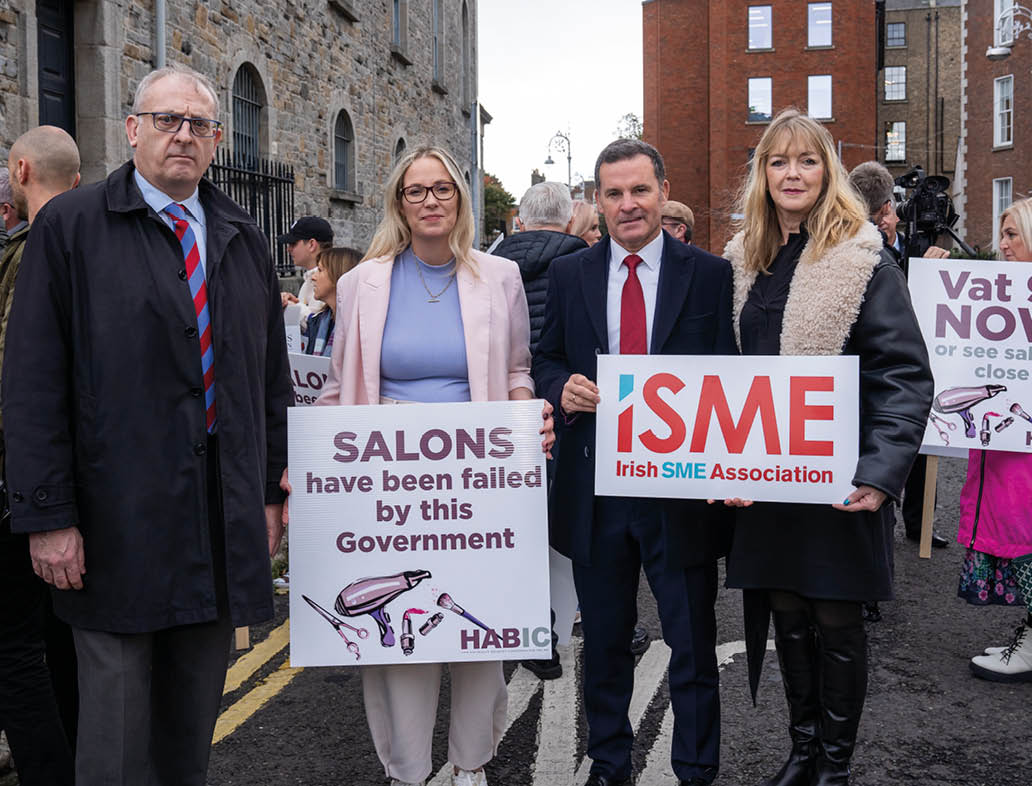 15th October 2024; D il March to protest lack of SME supports in Budget 2025.  Photo by Siobhan Taylor