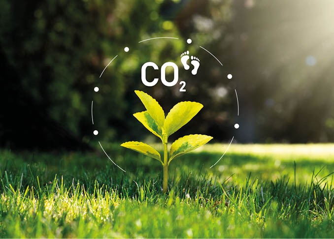 Carbon dioxide, CO2 emissions, carbon footprint concept