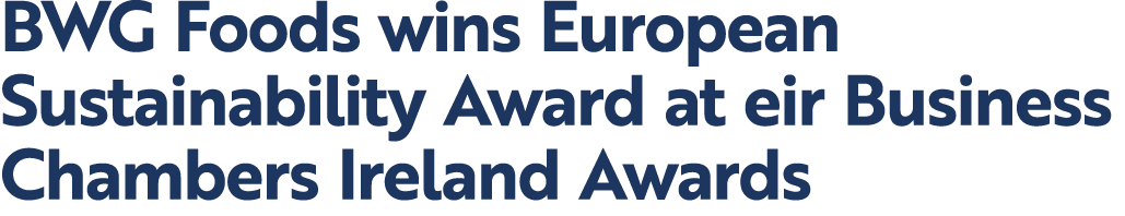 BWG Foods wins European Sustainability Award at eir Business Chambers Ireland Awards