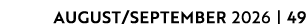 AUGUST/SEPTEMBER 2026 | 49