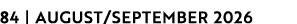 84 | AUGUST/SEPTEMBER 2026