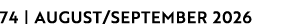 74 | AUGUST/SEPTEMBER 2026