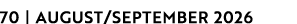 70 | AUGUST/SEPTEMBER 2026