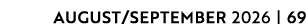 AUGUST/SEPTEMBER 2026 | 69