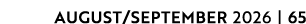 AUGUST/SEPTEMBER 2026 | 65